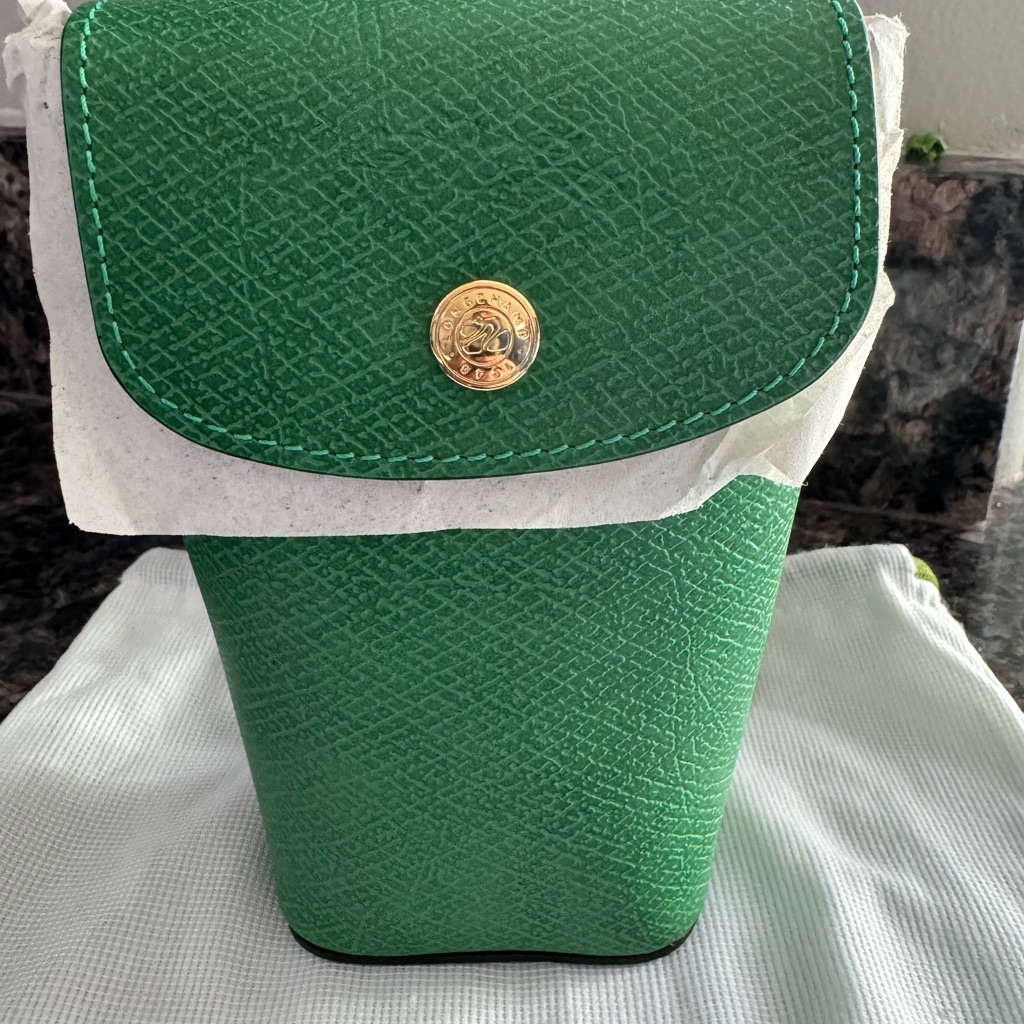 Longchamp Pure Smartphone Crossbody Pochette Purse Bag In Vert Green Nwbox